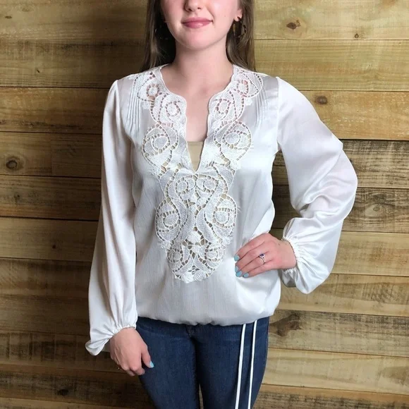 BCBG Maxazria, tie waisted blouse - Picture 2 of 11